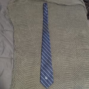 Authentic Dior Blue Striped Tie Made In France